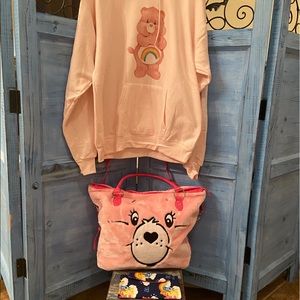 Care Bear tote (Iron Fist) with Cheer Bear bundle.